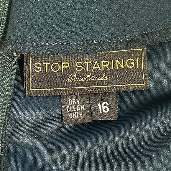 NWT Stop Staring! Army Green Raileen Fitted Dress Plus 16 - Picture 4 of 11
